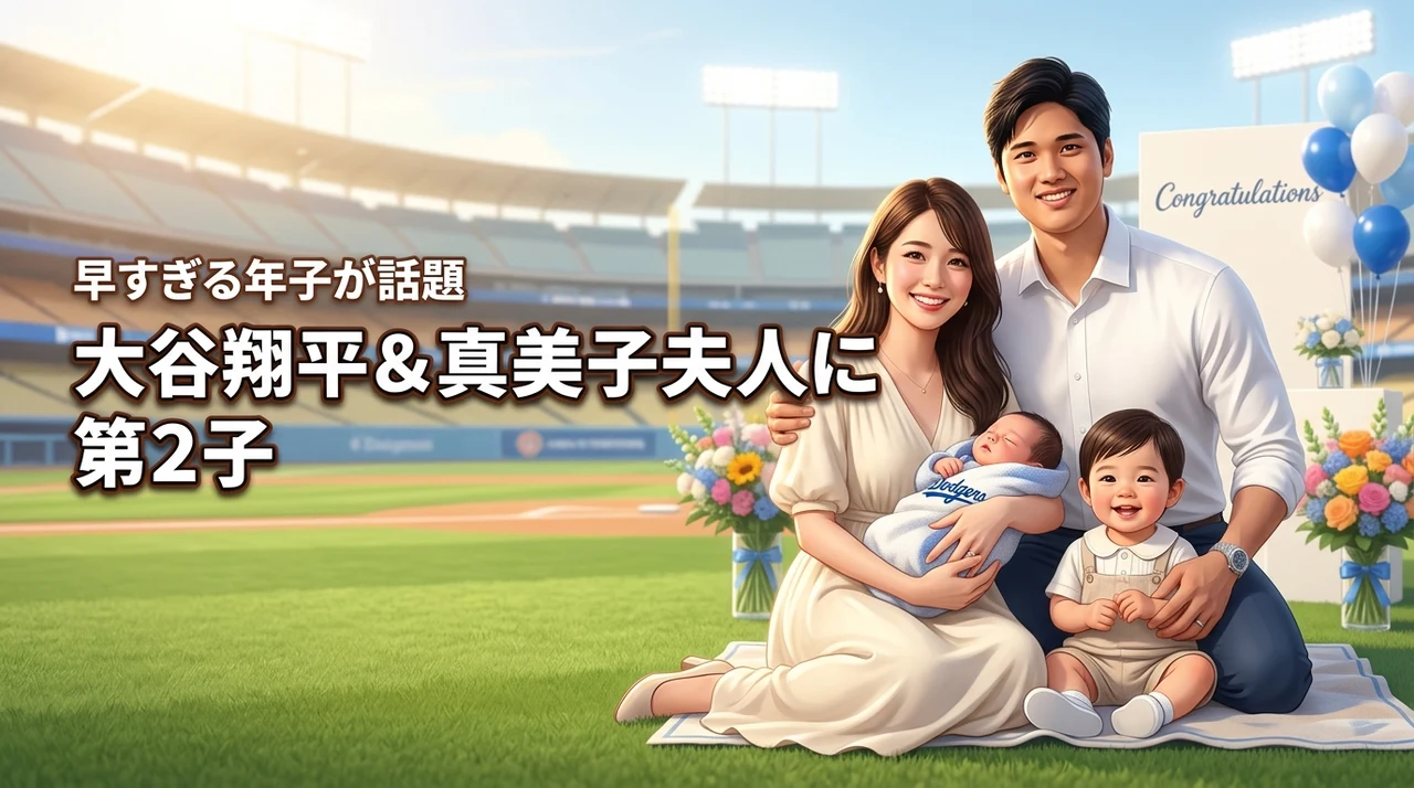 大谷翔平夫婦に第2子誕生！年子で早すぎる誕生間隔が話題に