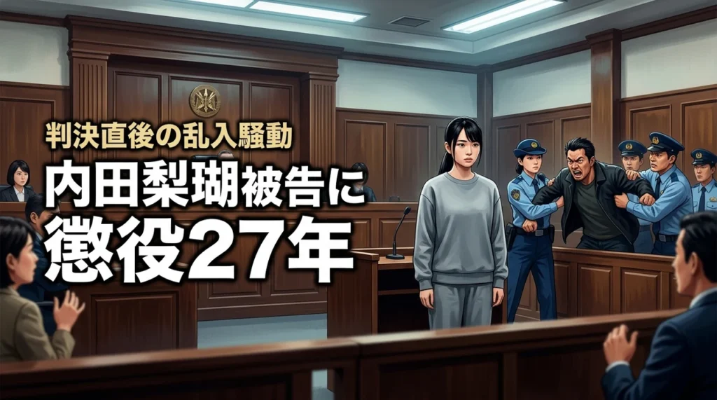 内田梨瑚被告の判決で男乱入！懲役27年と廷内騒動の詳細