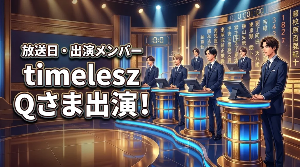 timeleszがQさま!! 3時間SPに出演？放送日や見どころを徹底解説！
